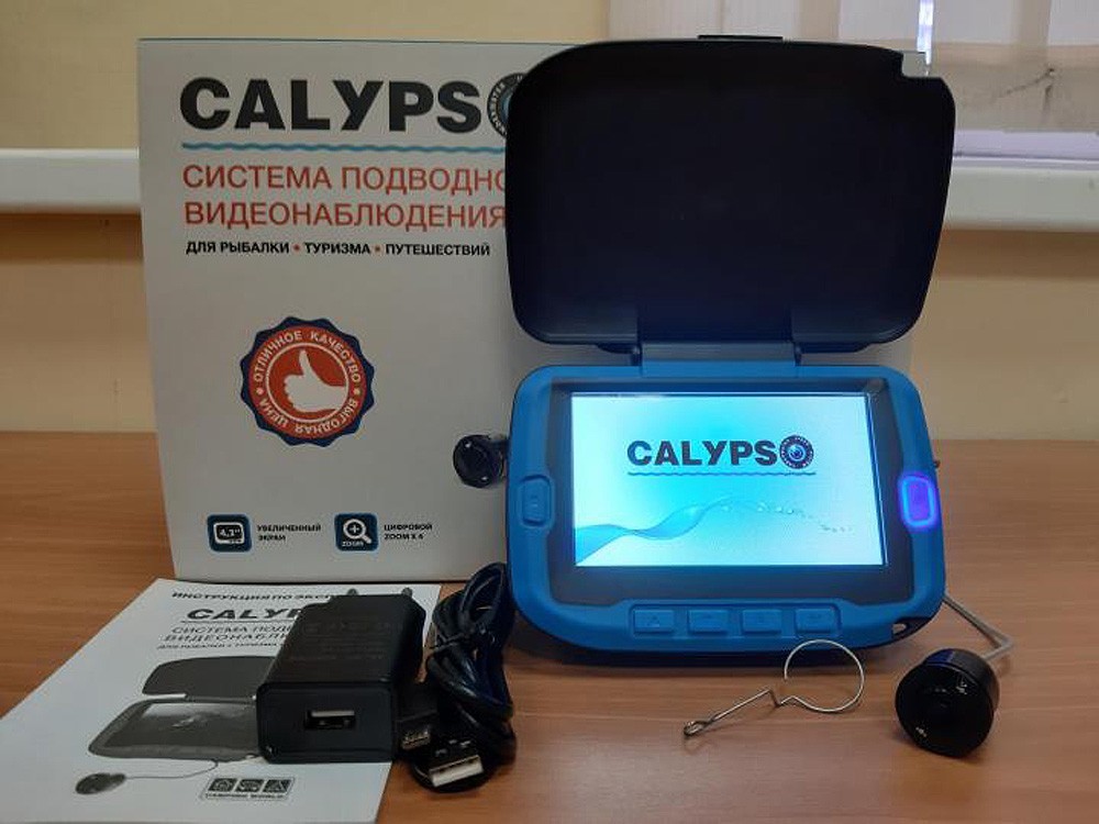 Calypso uvs 02 plus. Подводная видеокамера Calypso UVS-02. Эхолот Калипсо для зимней рыбалки. Камера Калипсо комплектация. Калипсо камера для рыбалки.